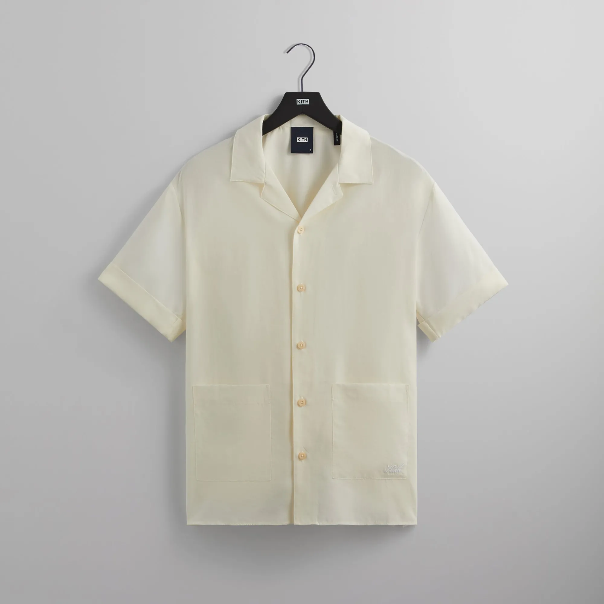 Clearance Kith Cupro Linen Reade Shirt Sandrift