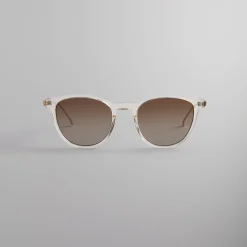 Shop Kith For Modo Georgica Sunglasses Crystal / Gold / Clear