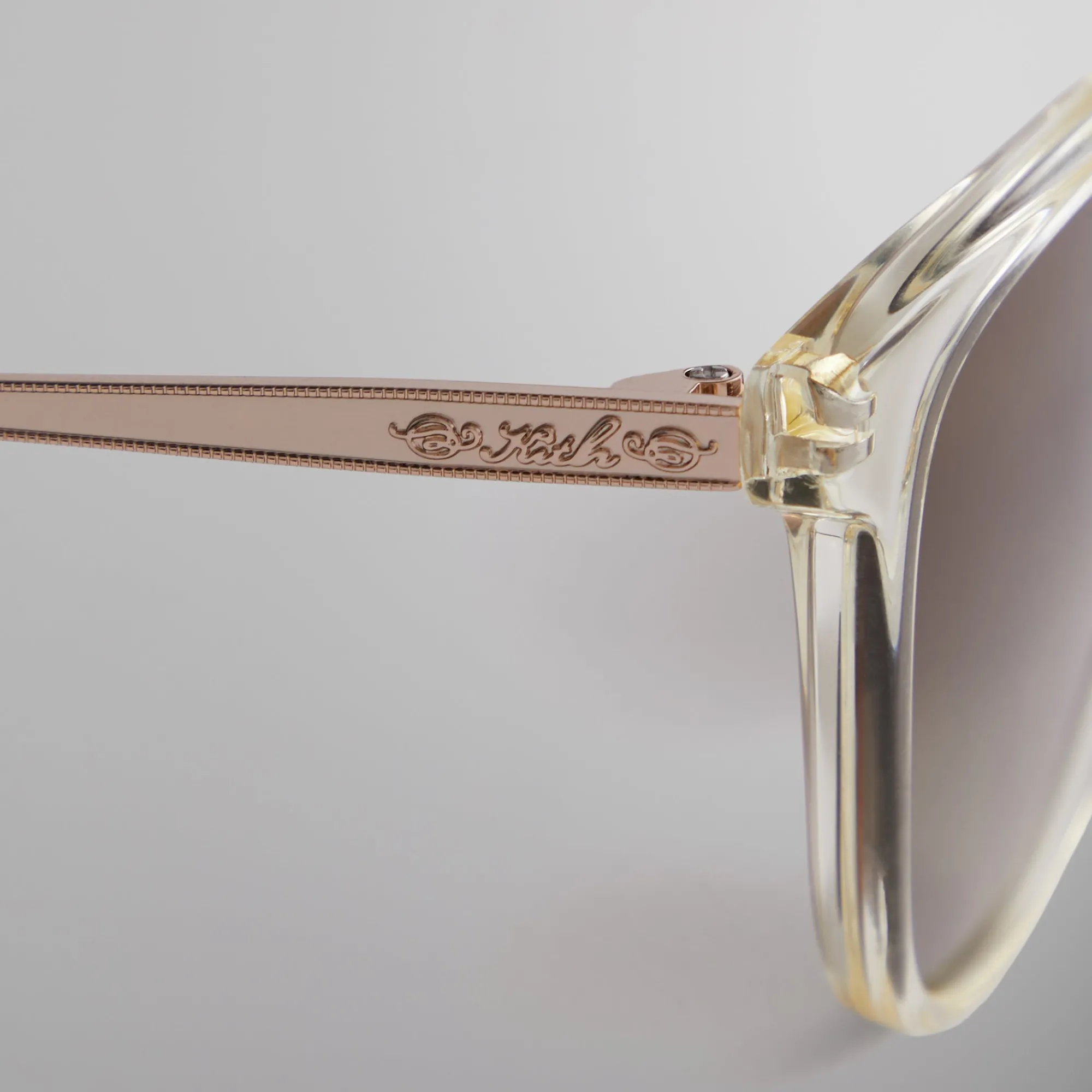 Shop Kith For Modo Georgica Sunglasses Crystal / Gold / Clear
