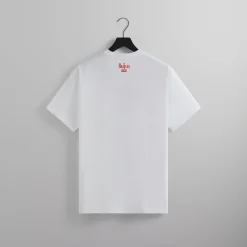 Outlet Kith For The Beatles Red Roses Vintage Tee White