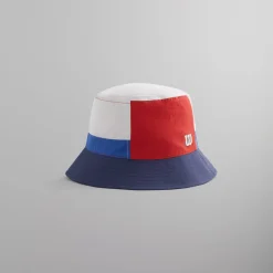 Best Sale Kith For Wilson Emblem Logo Colorblocked Bucket Hat Rival