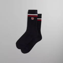 New Kith For Wilson Sock Black
