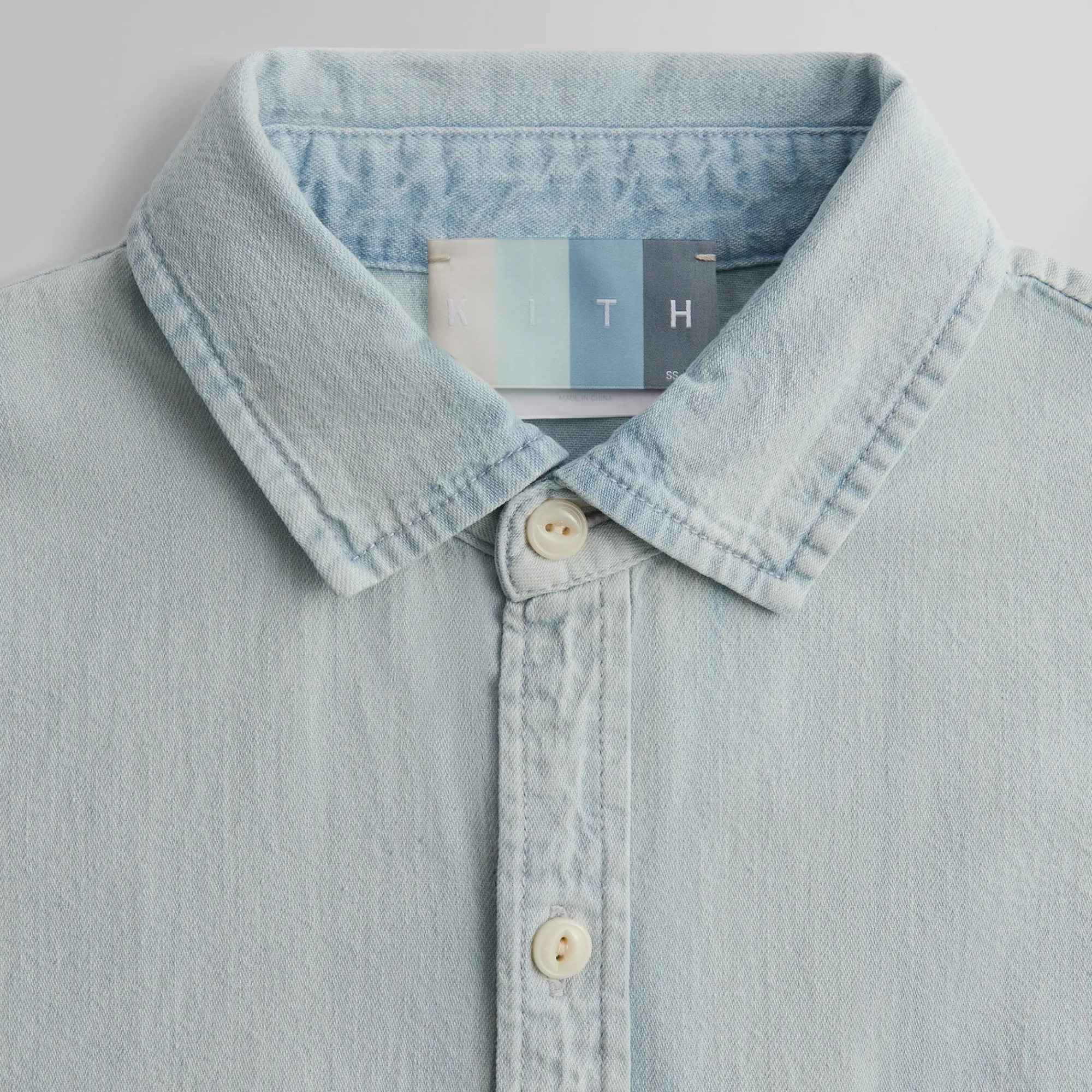 Discount Kith Ginza Buttondown Light Indigo