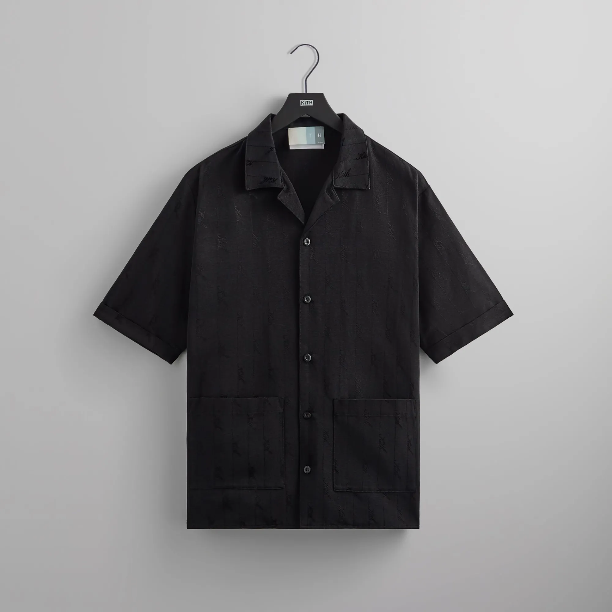 Clearance Kith Jacquard Faille Reade Shirt Black