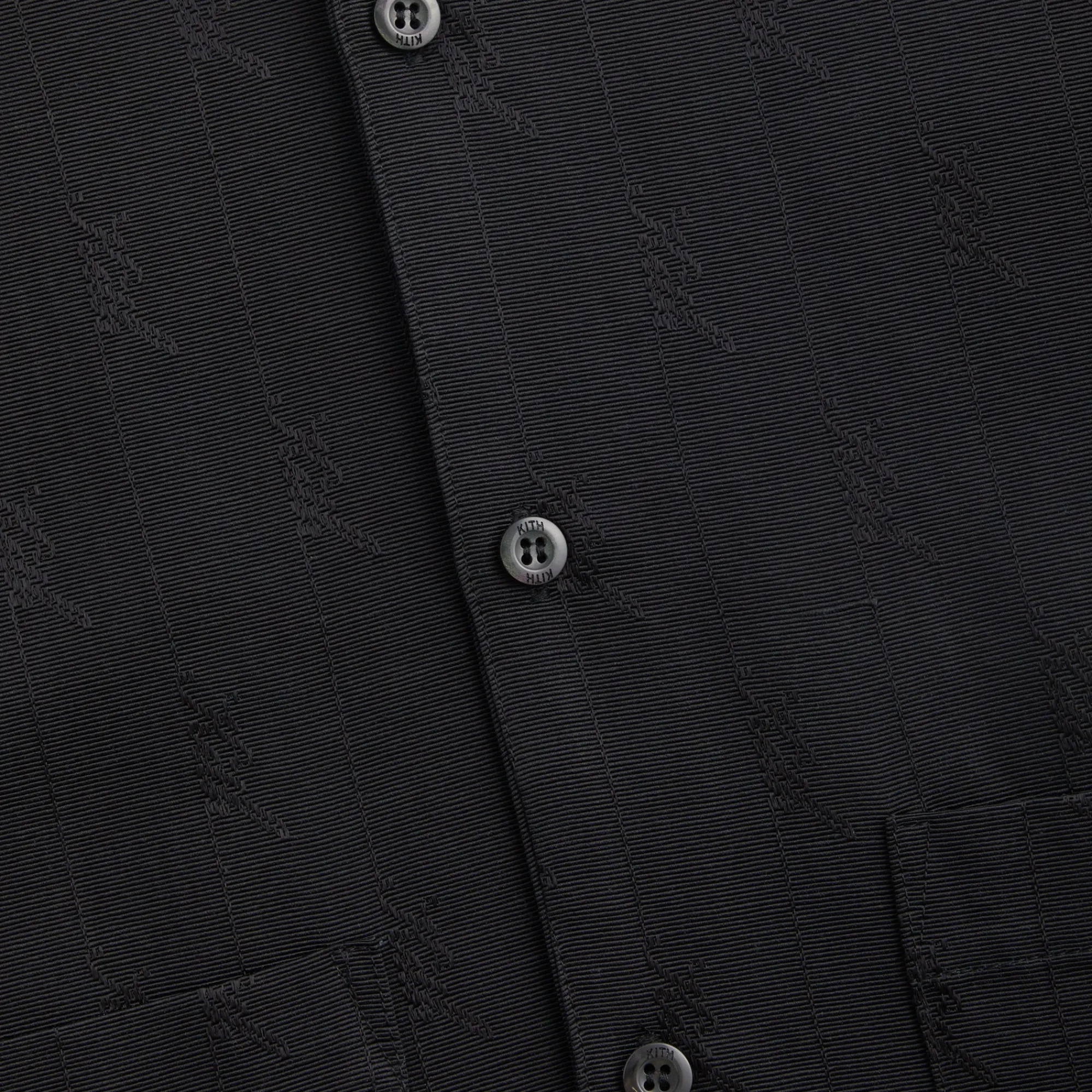 Clearance Kith Jacquard Faille Reade Shirt Black