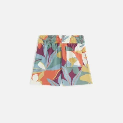 Clearance Kith Kids All-Over Print Tropical Camp Short Fatigue