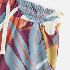 Clearance Kith Kids All-Over Print Tropical Camp Short Fatigue