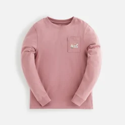Discount Kith Kids Classic Long Sleeve Tee Pink Opal