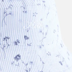 Clearance Kith Kids 5-Panel Seersucker Bucket Hat Chalk