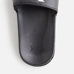 Outlet Kith Kids Serif Logo Slides Black