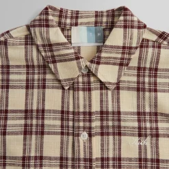 Cheap Kith L/S Boxy Collared Overshirt Magma