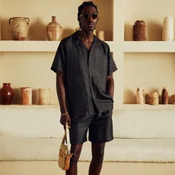 Online Kith Monogram Silk Cedar Short Kindling