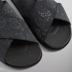 Fashion Kith Paisley Crossover Slide Black