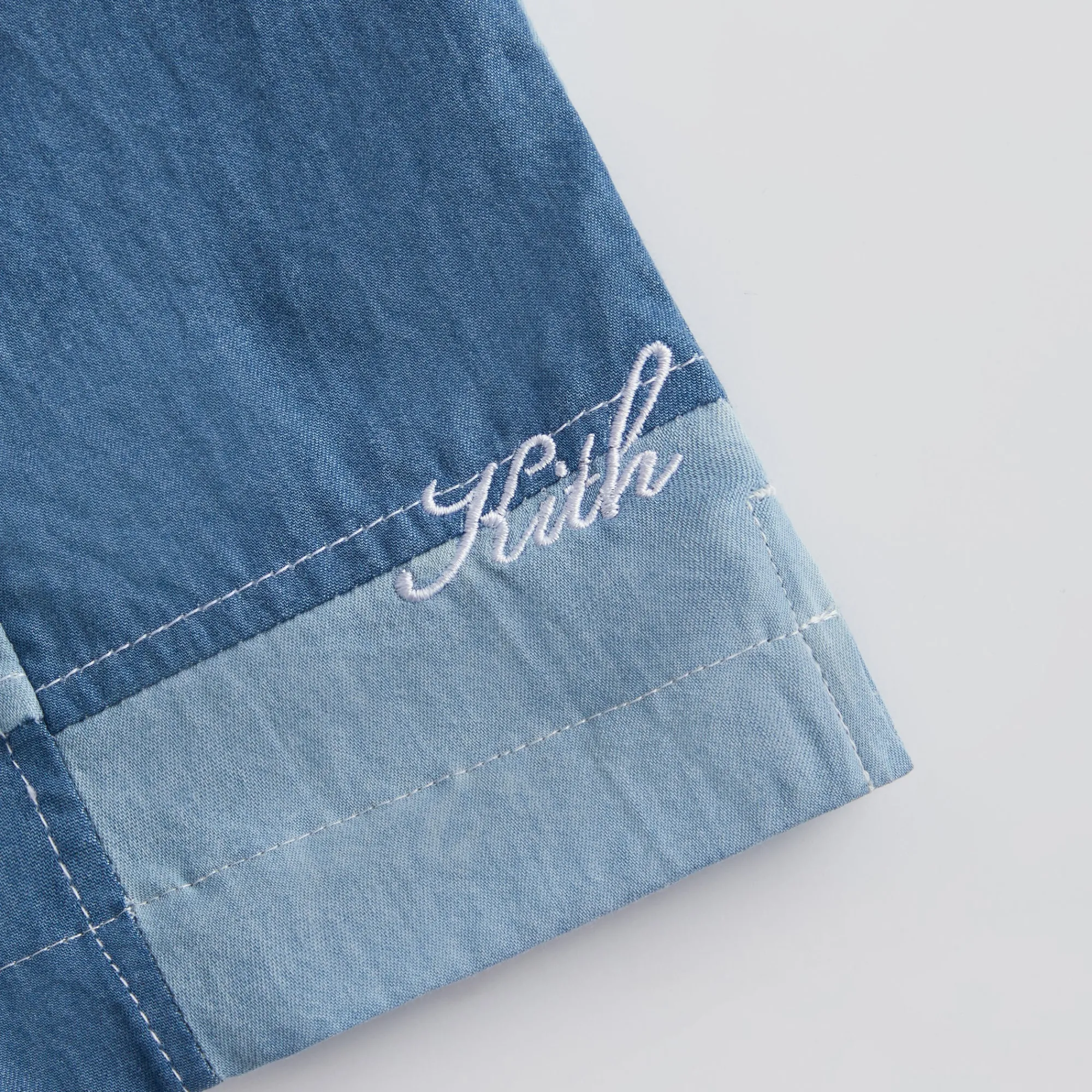 Cheap Kith Patchwork Active Short Indigo