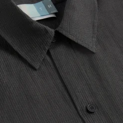 Hot Kith Pinstripe Linen L/S Boxy Overshirt Kindling
