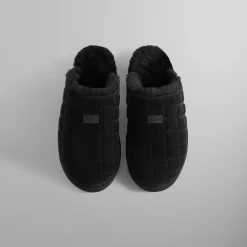 New Kith Puffed Classic Logo Slippers Black