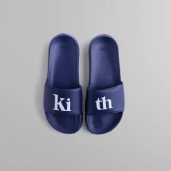 Clearance Kith Serif Logo Slides Nocturnal