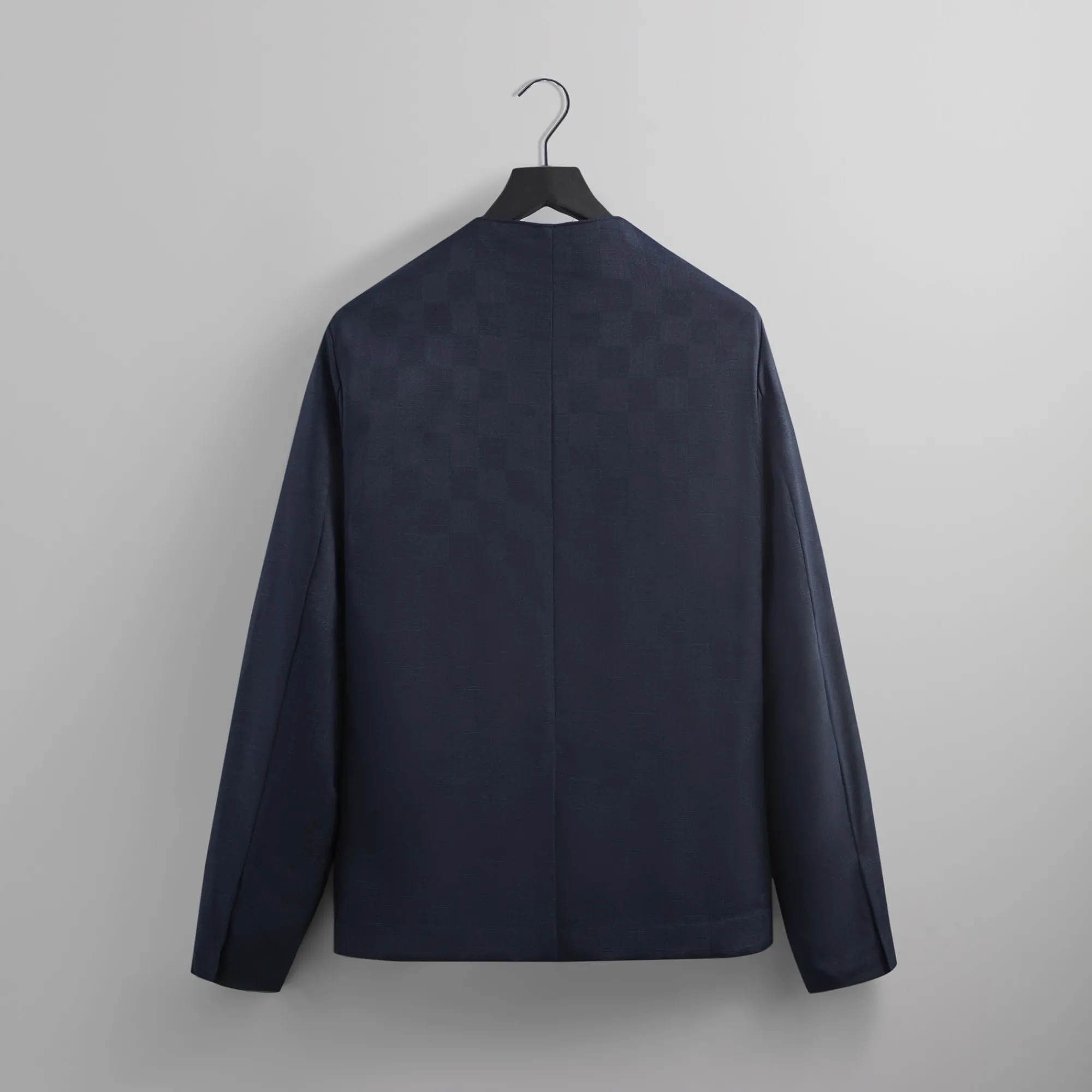 Best Kith Shadow Check Collarless Jacket Nocturnal