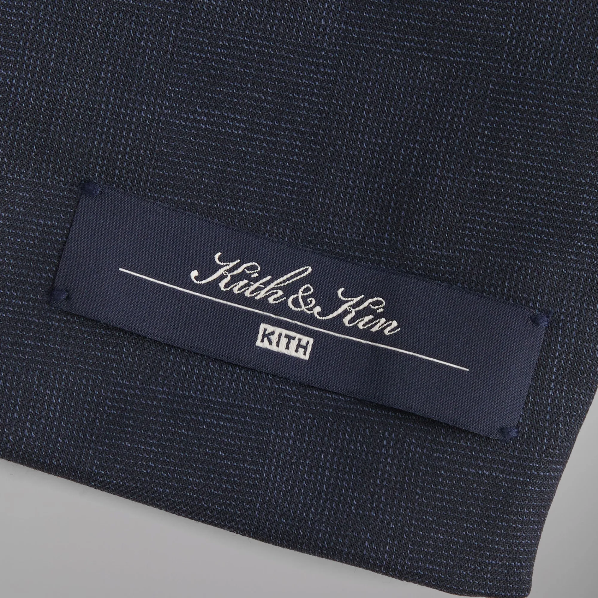 Best Kith Shadow Check Collarless Jacket Nocturnal