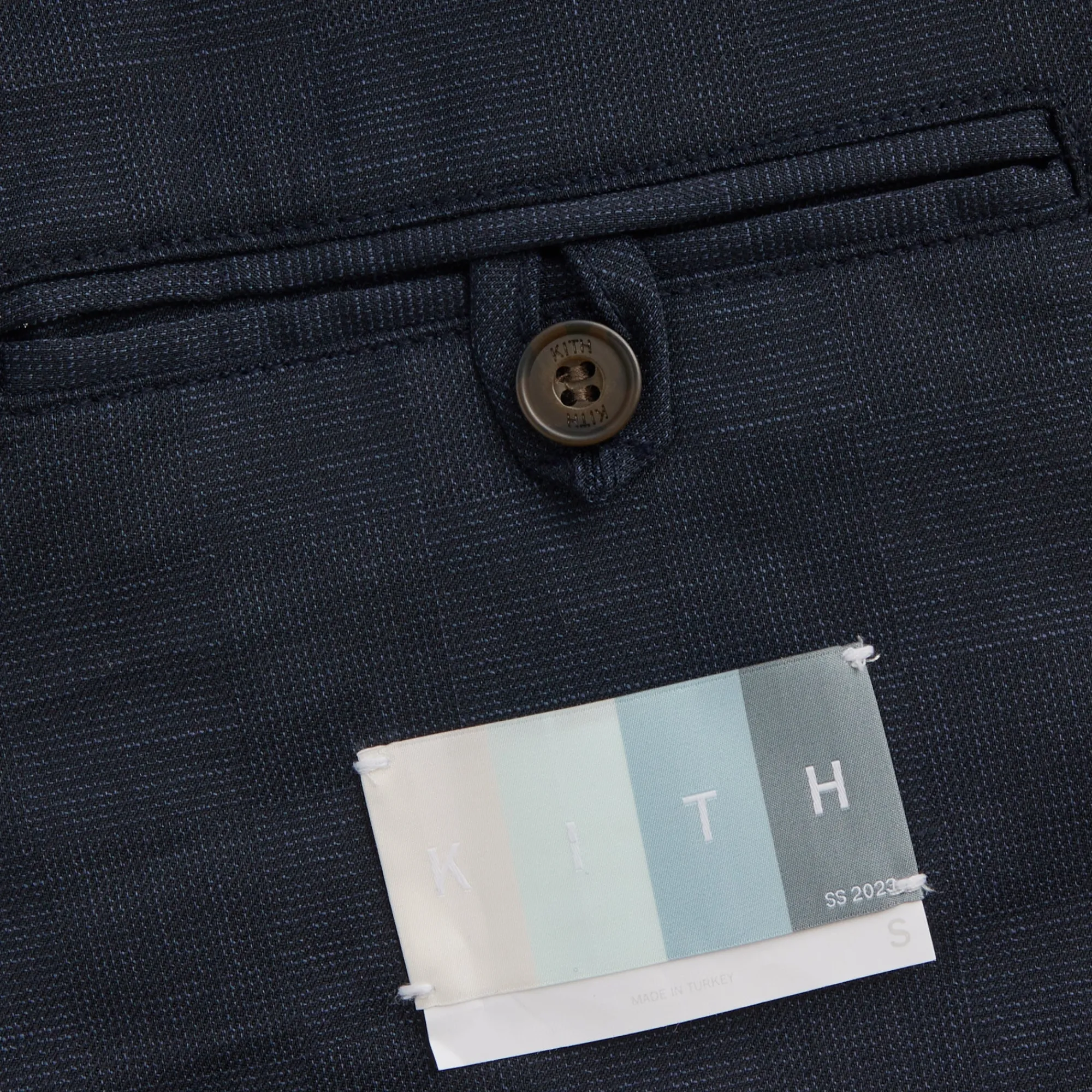 Best Kith Shadow Check Collarless Jacket Nocturnal