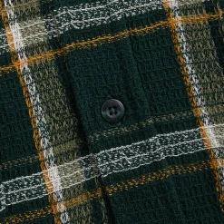 Sale Kith Shadow Plaid Boxy Collared Overshirt Stadium