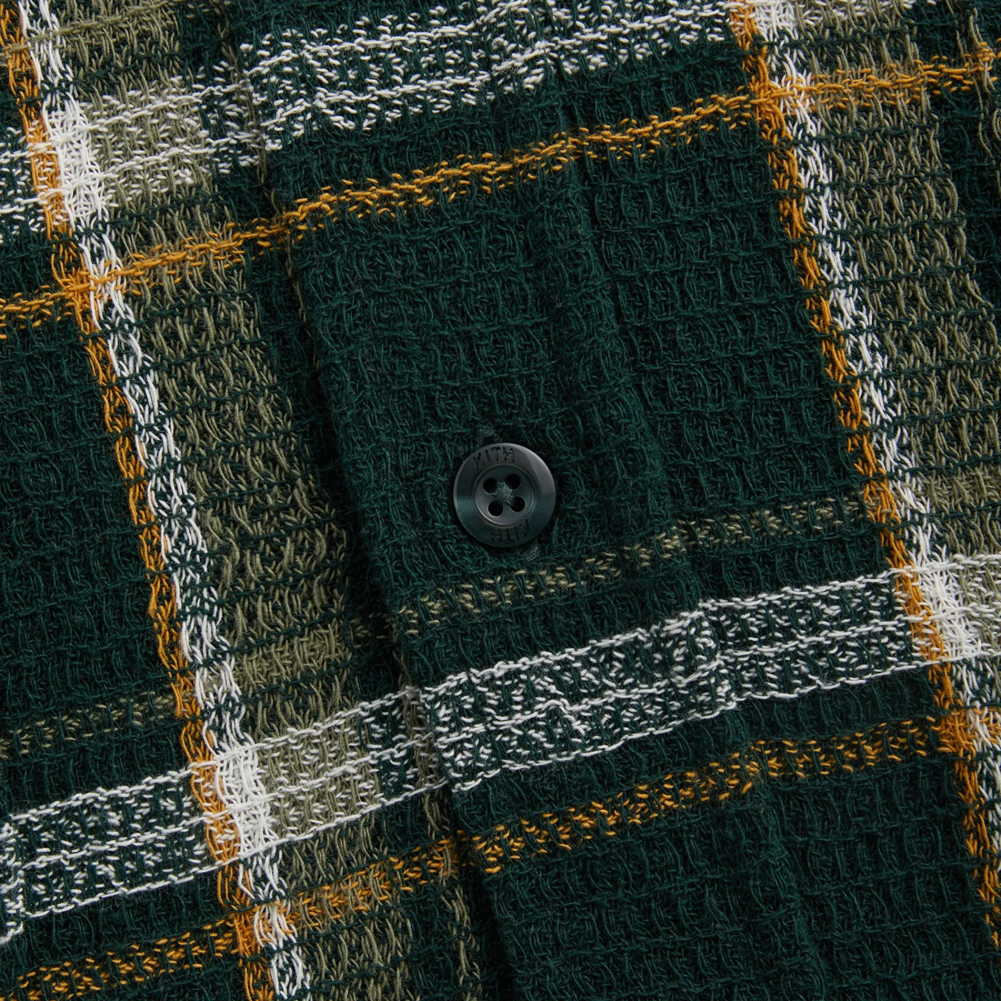 Sale Kith Shadow Plaid Boxy Collared Overshirt Stadium