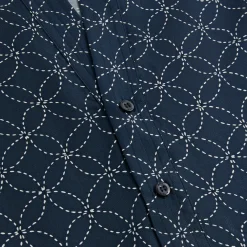 Shop Kith Silk Geometric Stitch Gi Shirt Nocturnal