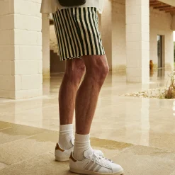 Discount Kith Striped Cedar Short Agate