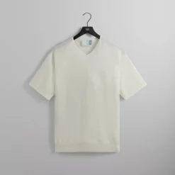 New Kith Sylvan Knit V-Neck Tee Sandrift