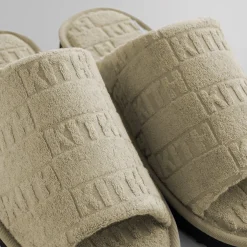 Cheap Kith Terry Summer Slides Canvas
