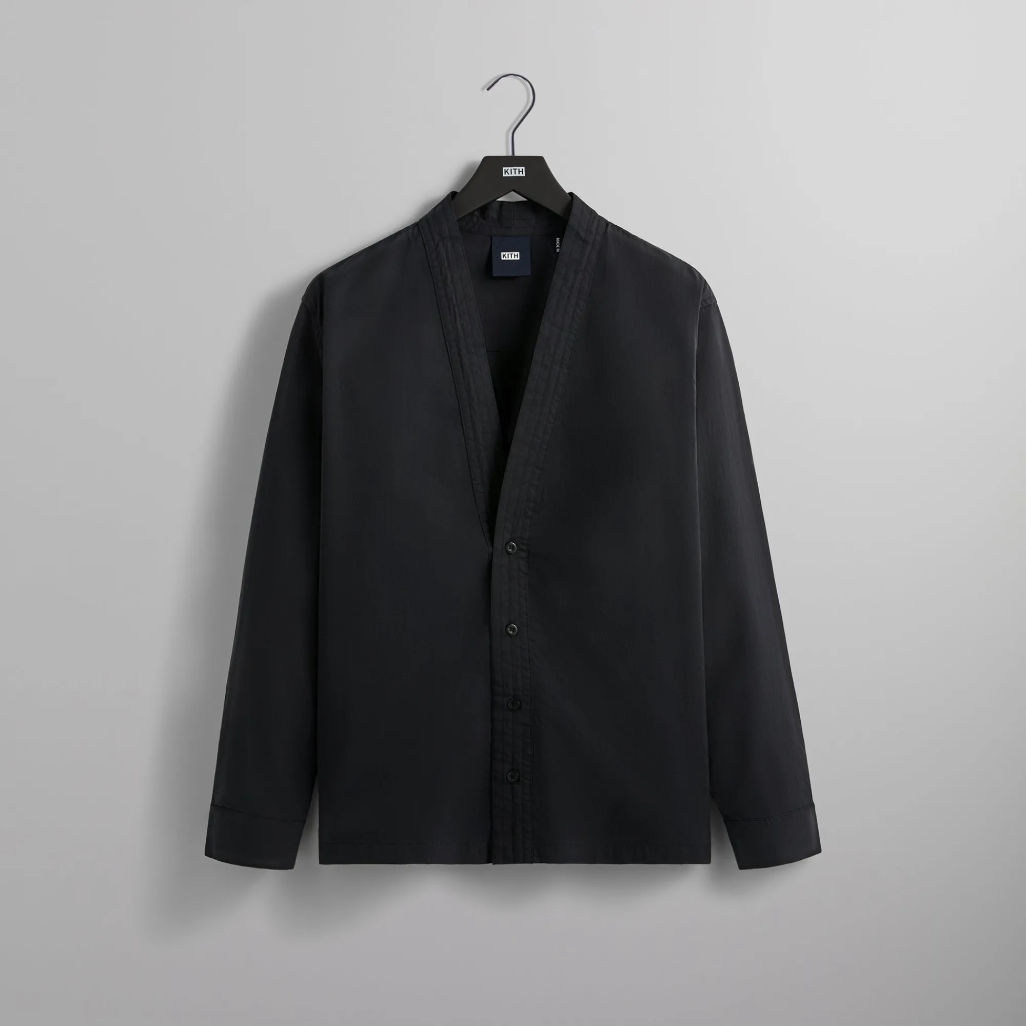 Flash Sale Kith Washed Cotton Sullivan Shirt Black