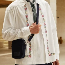 Fashion Kith Windowpane Eyelet Ainslie Buttondown White