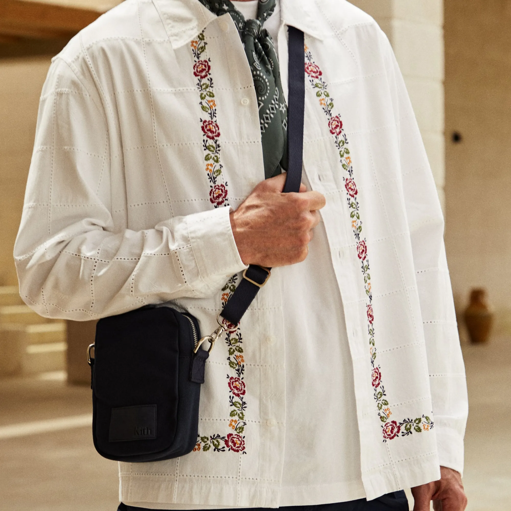 Fashion Kith Windowpane Eyelet Ainslie Buttondown White