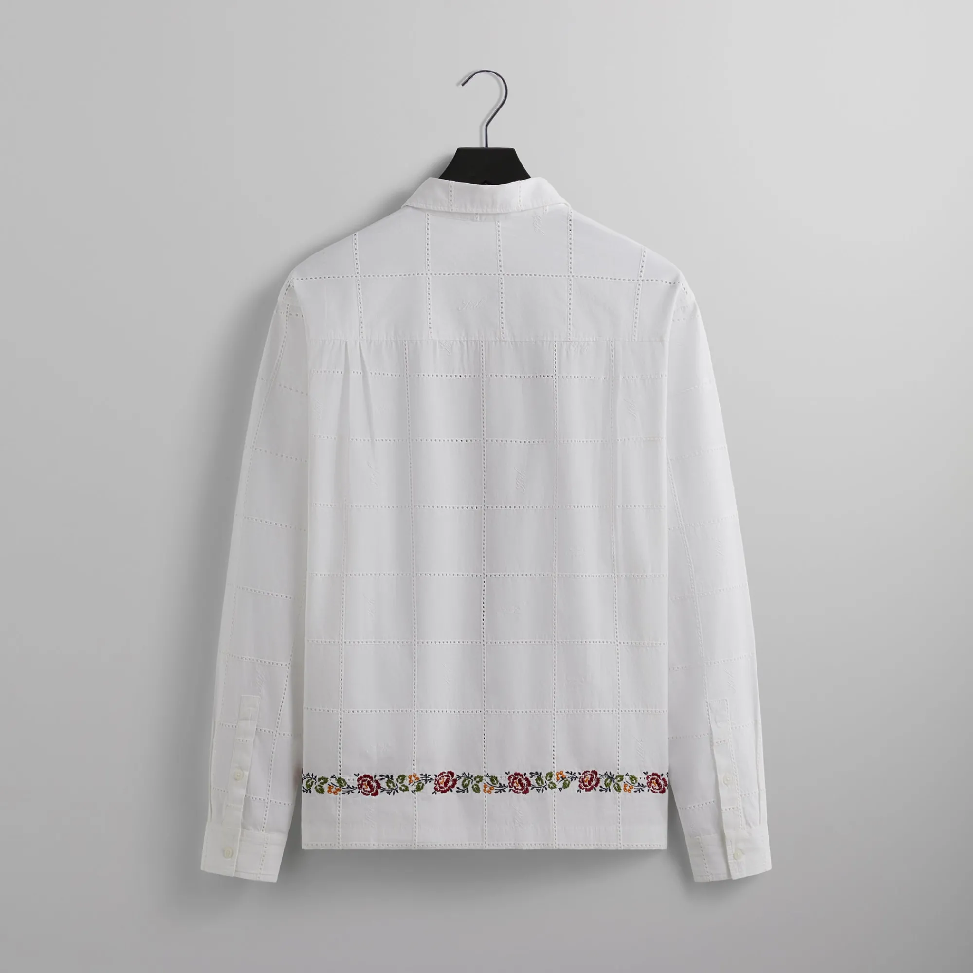 Fashion Kith Windowpane Eyelet Ainslie Buttondown White