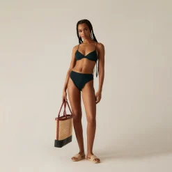 Shop Kith Women Bellamy Logo Balconette Top Serpentine