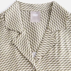Cheap Kith Women Elena Monogram Silk Camp Shirt Verdant