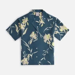 Cheap Kith Women Elena Palm Camp Shirt Serpentine