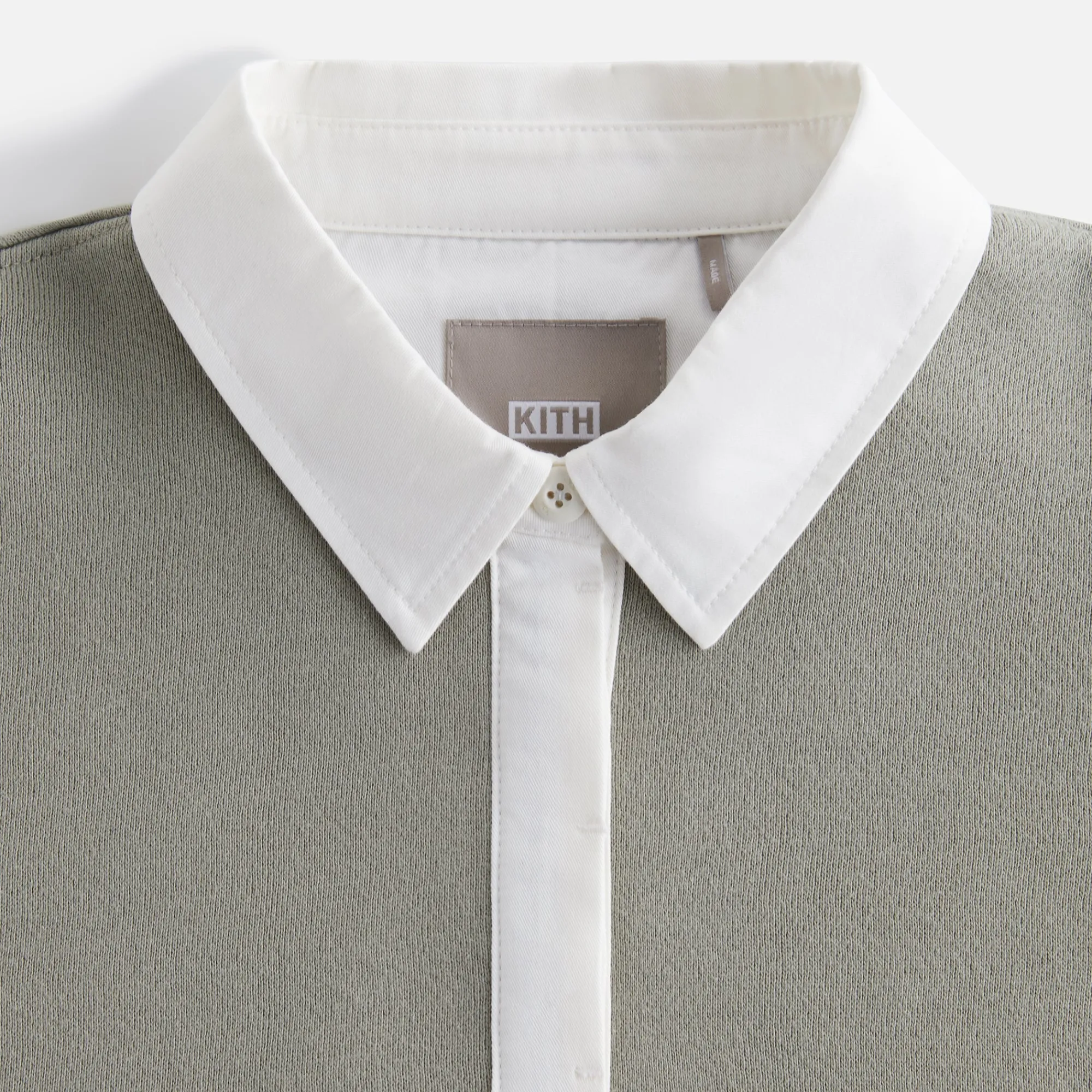 Cheap Kith Women Emery Herringbone Terry Rugby Shirt Plaster