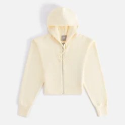 Hot Kith Women Fallon Waffle Hoodie Sunrise