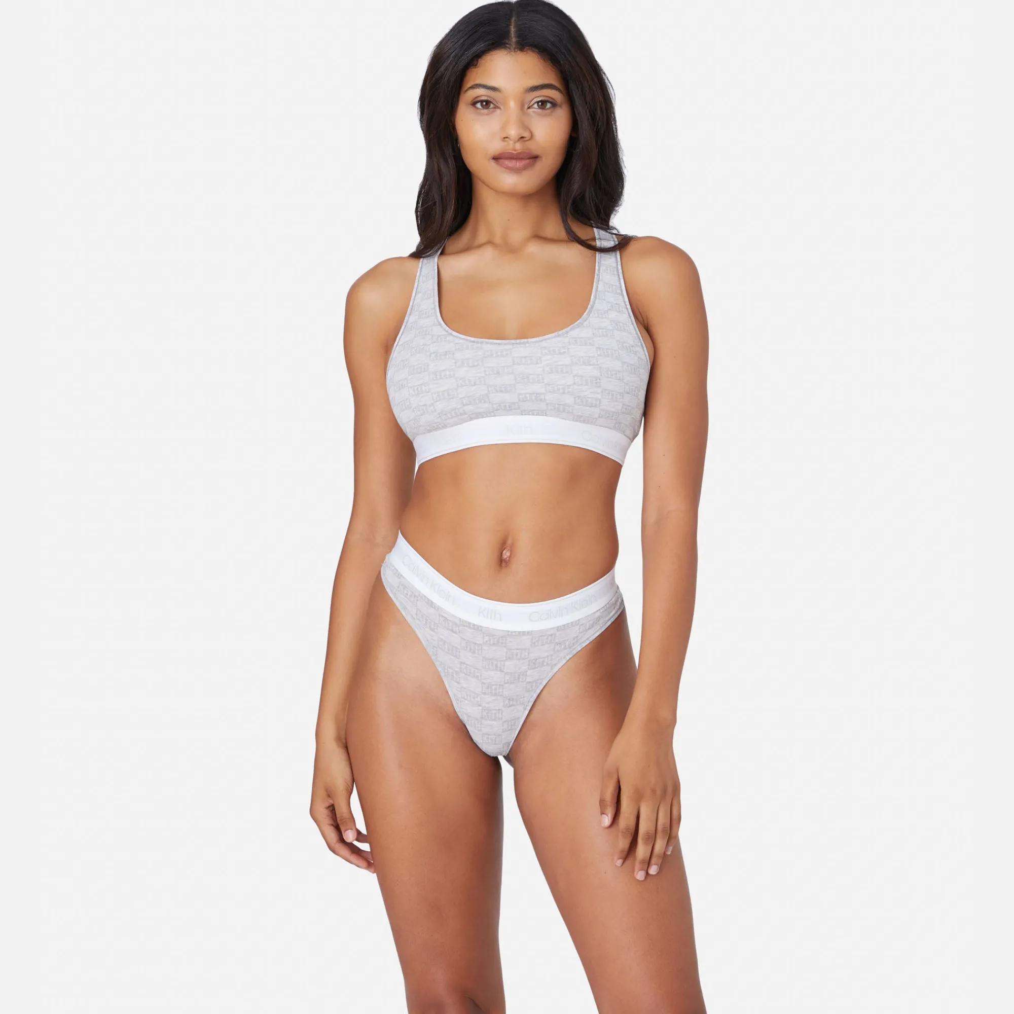 Shop Kith Women For Calvin Klein Bralette Light Heather Grey