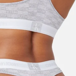 Shop Kith Women For Calvin Klein Bralette Light Heather Grey