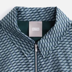 Sale Kith Women Gesa Monogram Silk Coach Jacket Serpentine