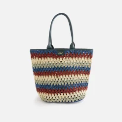 Shop Kith Women Haven Multi Raffia Crochet Tote Pebble