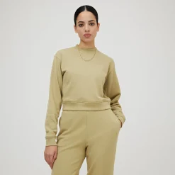 Best Sale Kith Women Haylen Cropped French Terry Crewneck Anther