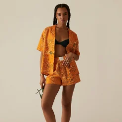 Sale Kith Women Ida Kith Paisley Boxer Short Roe