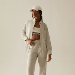 Cheap Kith Women Ida Seersucker Straight Pant Verdant