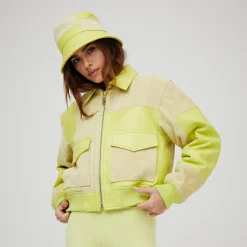 Cheap Kith Women Leather Patchwork Bucket Hat Acid Rain