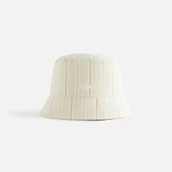 Cheap Kith Women Logo Stripe Bucket Hat Canvas
