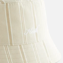 Cheap Kith Women Logo Stripe Bucket Hat Canvas