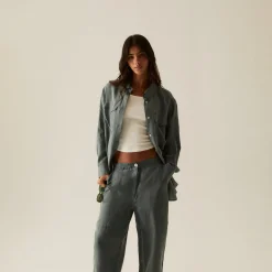Cheap Kith Women Malin Cupro Shirt Court